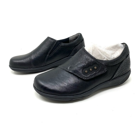 Hälsa Footwear Black Leather Anna Clog - Picture 2 of 7